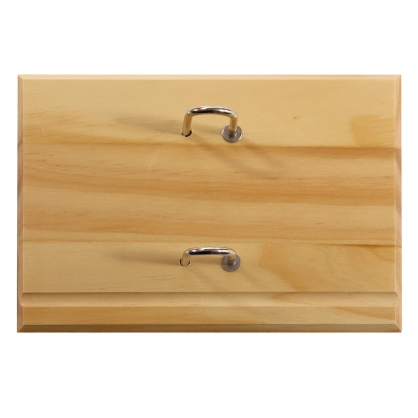 Socle en bois pour Bloc-pratic Exacompta - chêne - 12 x 8,2 cm