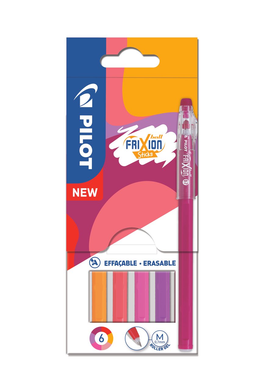 Pochette de 6 stylos effaçables - FriXion Ball Sticks - Tons chauds - Pilot  - Stylos Effaçables - Stylos