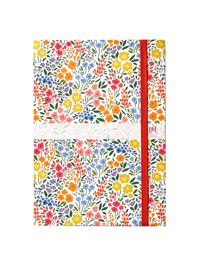 Agenda Scolaire 2025-2026 Oxford Flowers 12x18cm 1 Jour Par Page 352 Pages Jaune - Organisation Parfaite