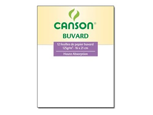 Papier buvard - 12 feuilles 16 x 21 cm - 125 g/m² - Canson - Papiers et  pochettes dessin - Supports de dessin et coloriage