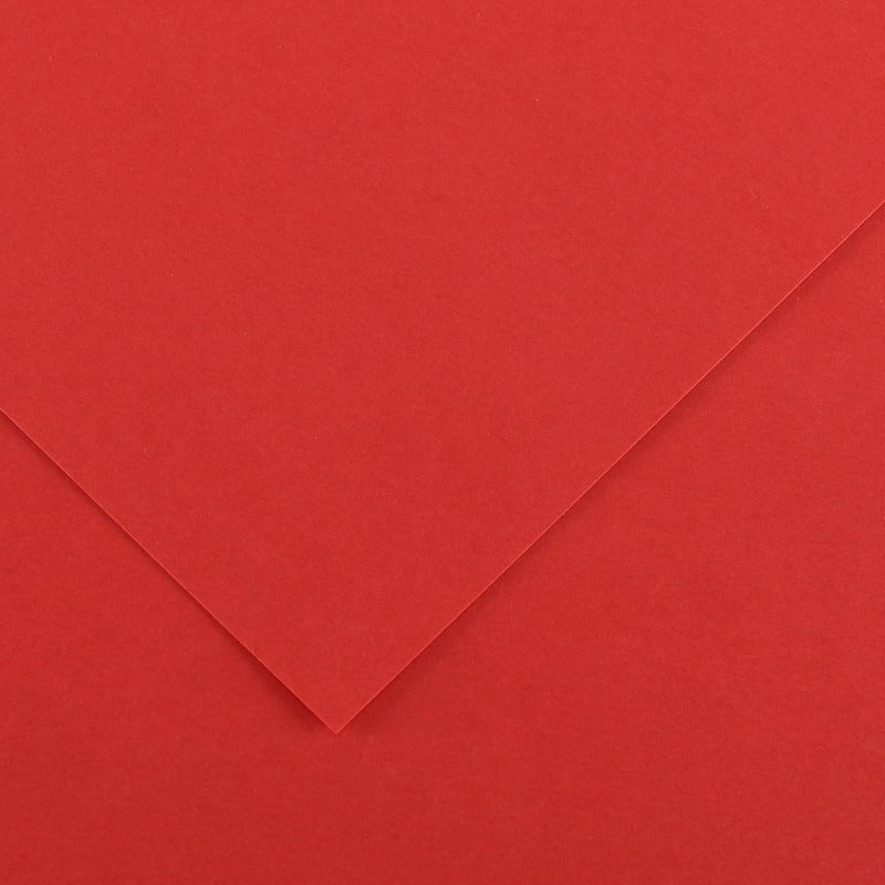 CANSON Iris Vivaldi - Paquet 50 feuilles de papier couleur A4 - 185g/m² -  Rouge