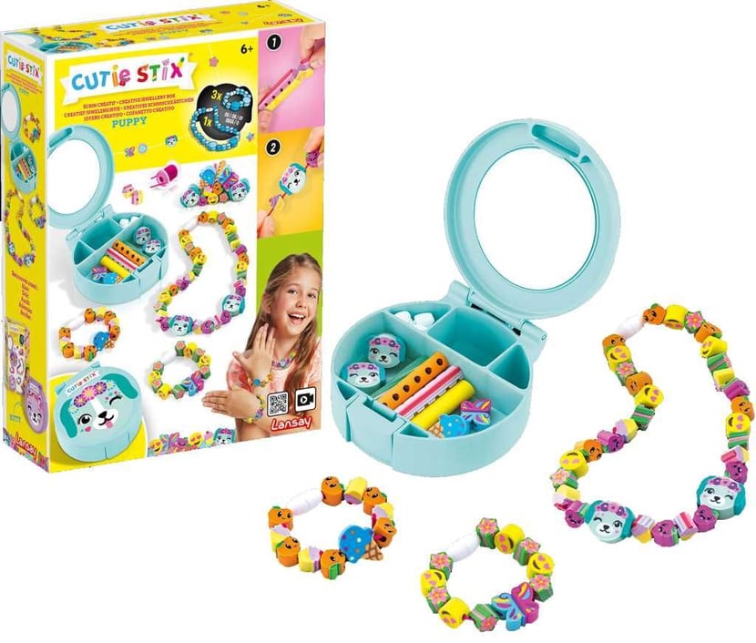 Cutie Stix - Atelier de Création - Fabrication de bijoux enfants - Dès 6  ans - Lansay : : Jeux et Jouets