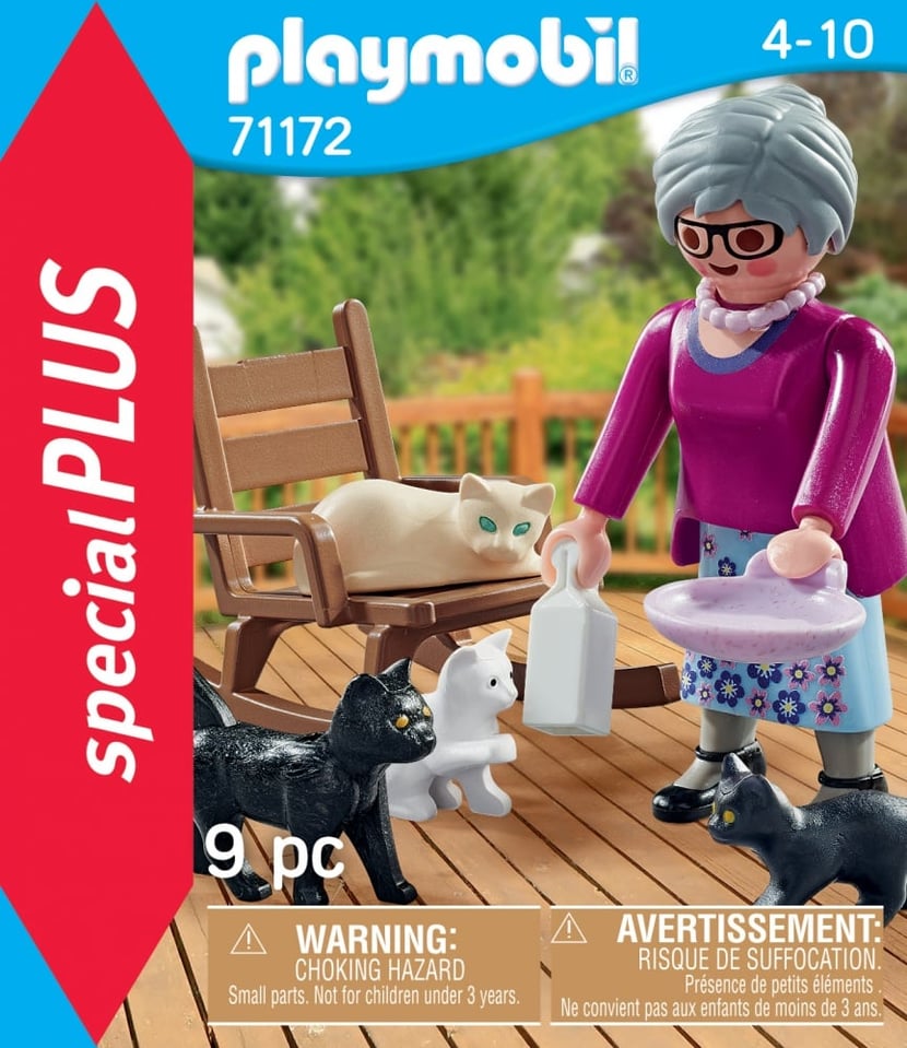 Playmobil® - Grand-mère avec chats - 71172 - Playmobil® La Maison  traditionnelle