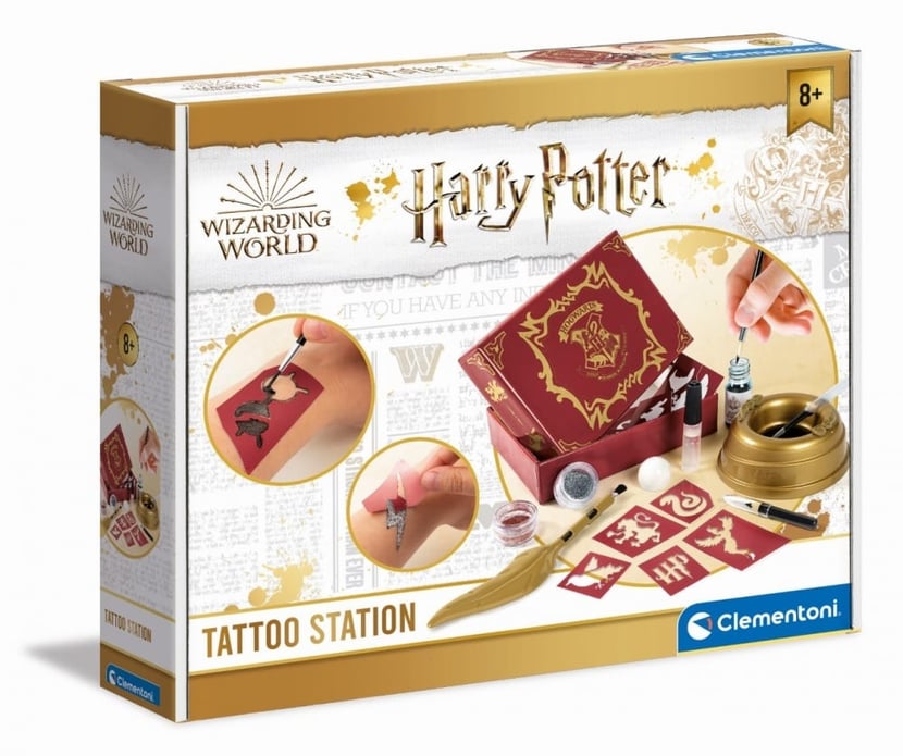 Coffret tatouages Clementoni - Harry Potter - Gommettes - stickers -  Découpage - Pliage - Collage
