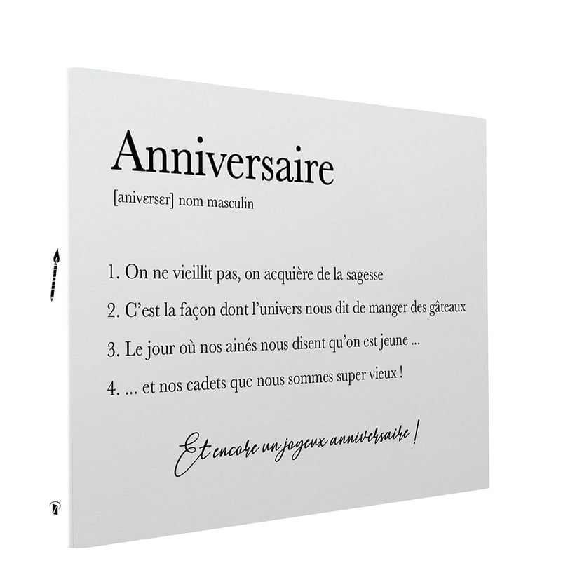 Boîte Cadeau Joyeux Anniversaire Noire - 30 x 30 cm - Jour de Fête -  Papeterie et Accessoires - Cadeaux