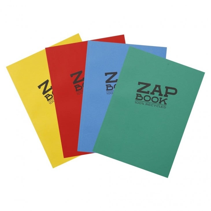 1 cahier de dessin - Format A4 21 x 29.7 cm - Zap Book - Clairefontaine -  160 pages unies - Coloris assortis