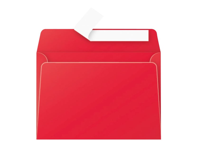 Clairefontaine enveloppes de couleur EA5/6 120 g/m² (5 pièces) - rouge  intense Clairefontaine