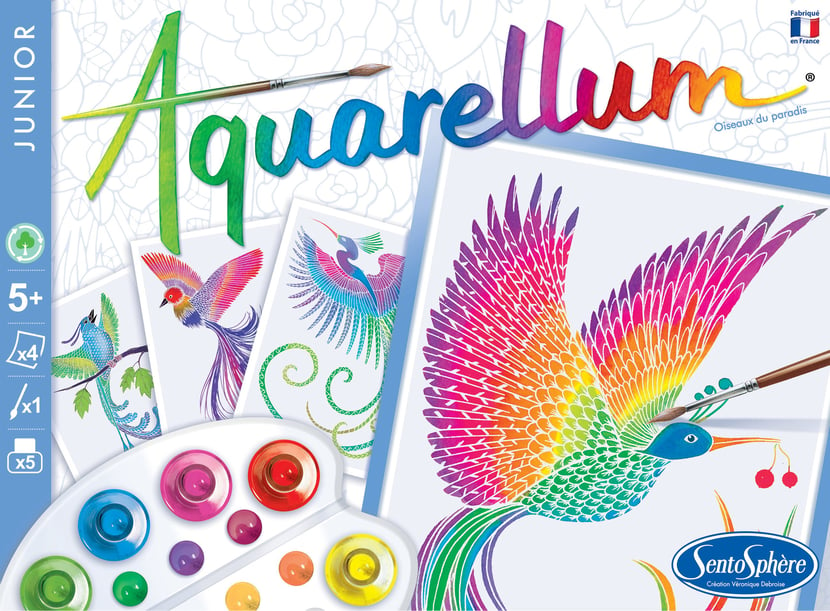 Coffret Aquarellum Junior - Oiseaux de paradis - Peinture pour enfant