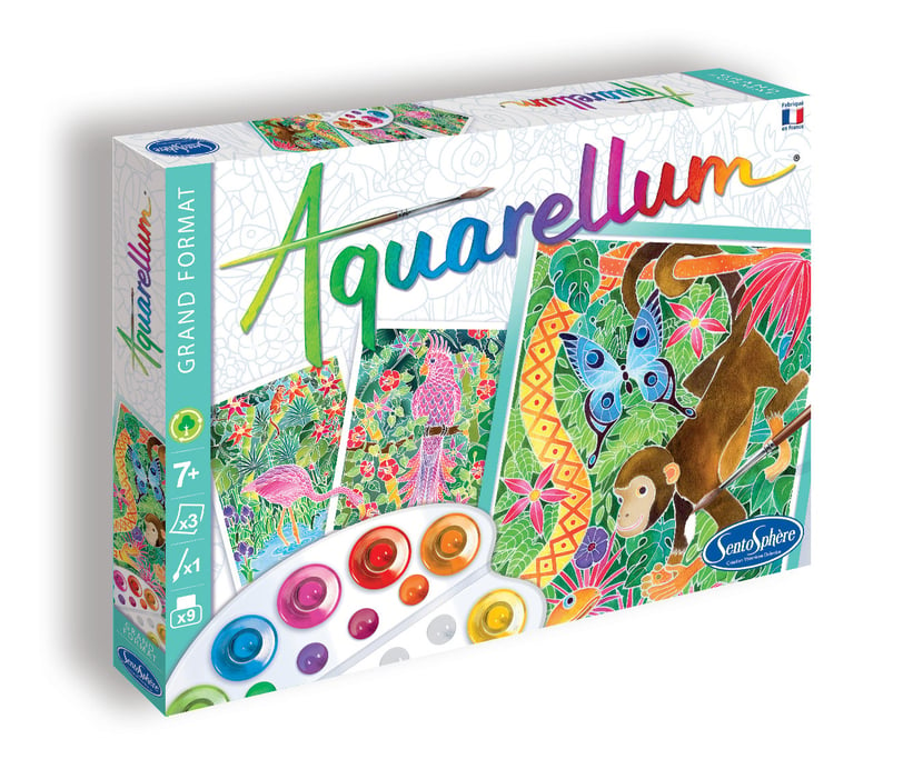 Aquarellum ie Sentosphère - 3 tableaux de peinture au numéro -  Peinture pour enfant