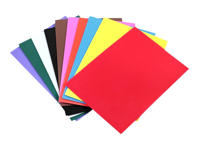 Feuille de mousse EVA feuilles de papier adhésif Assortiment de 10 couleurs  pour travaux manuels pro…Voir plus Feuille de mousse EVA feuilles de