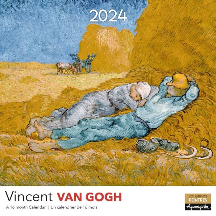 Calendrier mensuel - 2024 - Aquarupella - 16 mois - Vincent Van