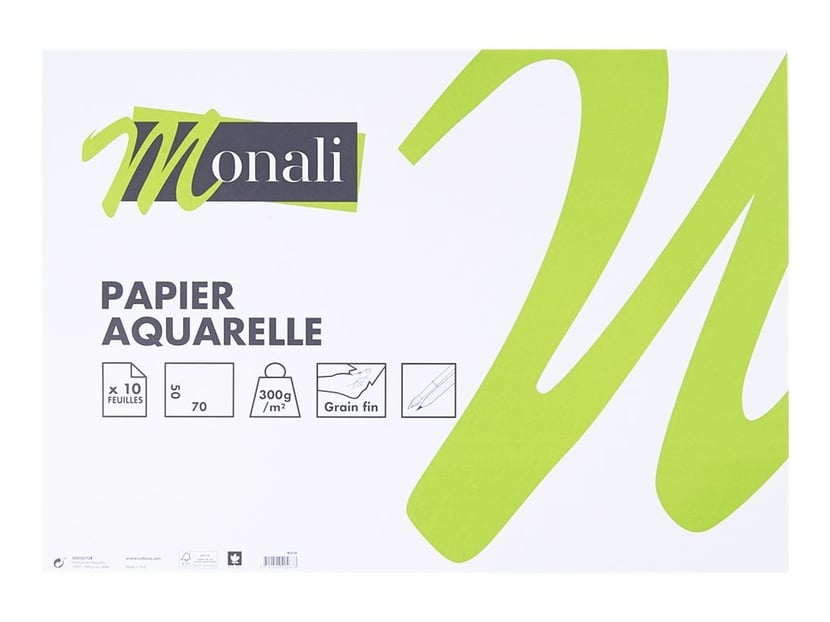 Papier aquarelle - 50 x 70 cm - Monali - Papiers aquarelle - Peinture  Aquarelle