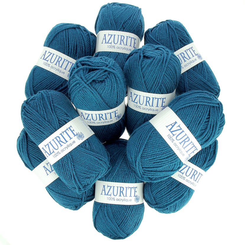 Tradition - Bleu clair 3036 - Azurite - Lot de 10 pelotes de fil à