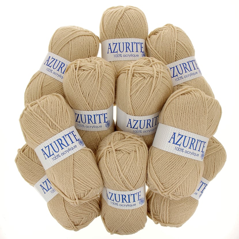 Lot 10 Pelotes de Laine Azurite 100% Acrylique Tricot Crochet
