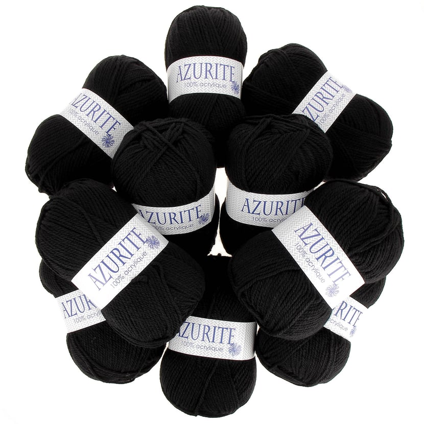 Lot 10 Pelotes de Laine Azurite 100% Acrylique Tricot Crochet