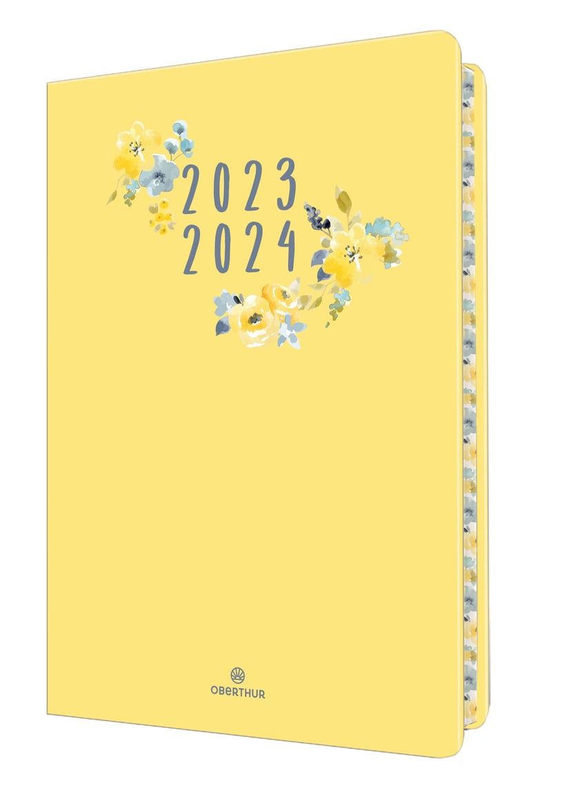 Agenda scolaire semainier 2023/2024 - Tivoli - 24,5 x 17 cm - Oberthur -  Jaune - Agendas Semainier - Agendas - Calendriers