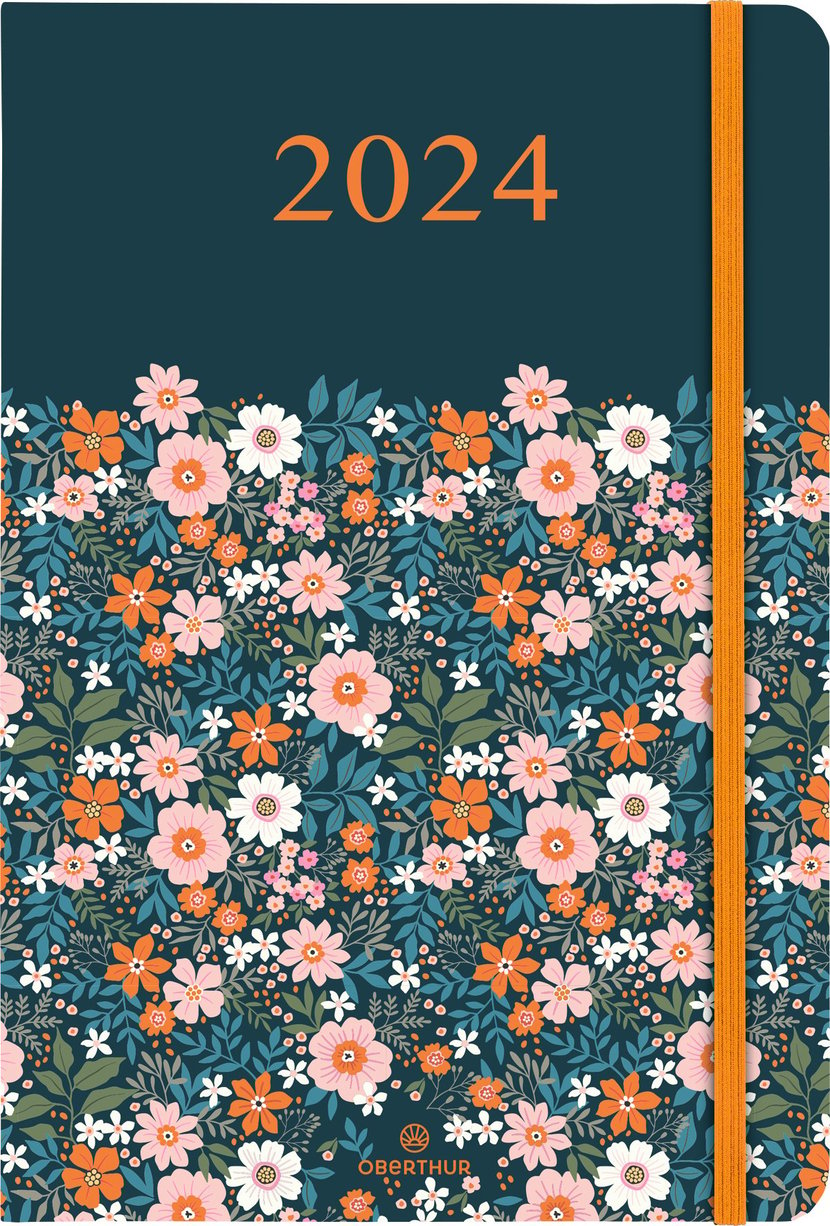 Agenda civil semainier 2023/2024 Oberthur - Hiver floral - Anahita - 24,5 x  17 cm