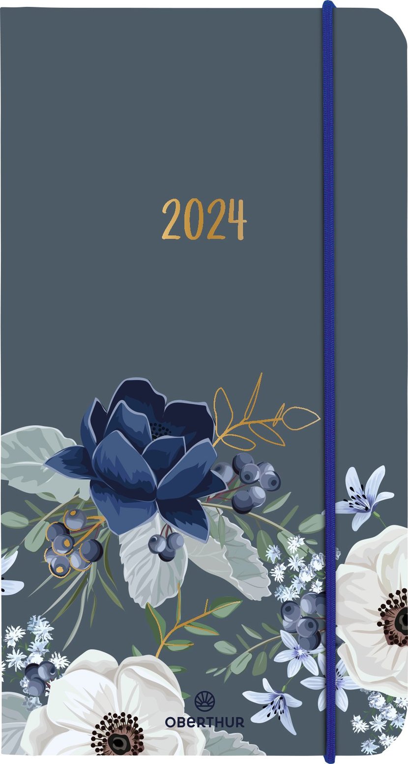 Agenda civil semainier 2023/2024 Oberthur - Bleu - Giverny - 17,5 x 9,5 cm  - Agendas Civil - Agendas - Calendriers