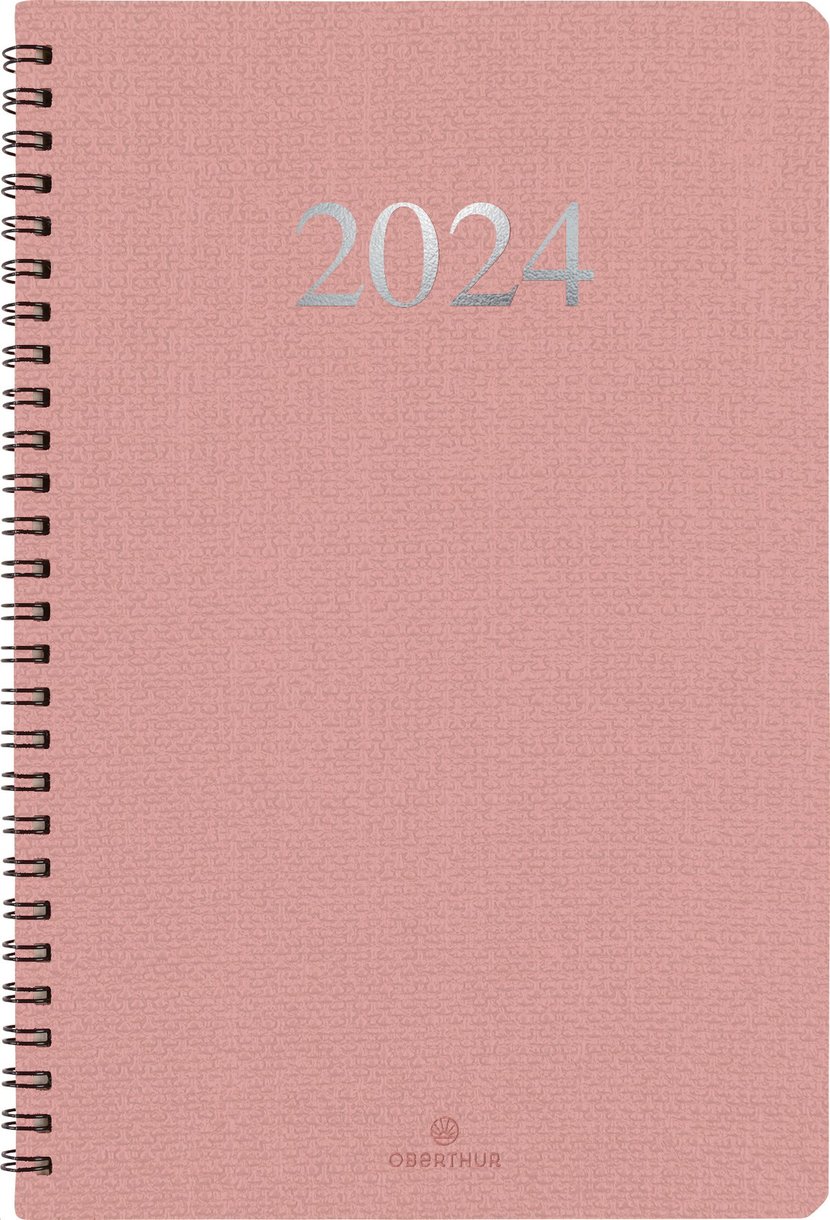 Recharge Agenda 2024 OBERTHUR Féminin 25 - 16x23,5cm - 1 semaine sur 2 pages