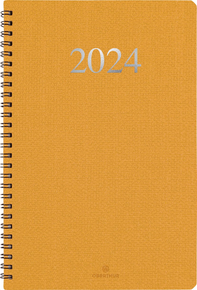 Agenda civil semainier 2023/2024 Oberthur - Moutarde - Galway - 24,5 x 17  cm - Agendas Civil - Agendas - Calendriers