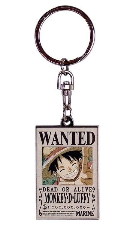 Porte-clés en métal Wanted Monkey D. Luffy - One Piece - Objets à  collectionner Cinéma et Séries