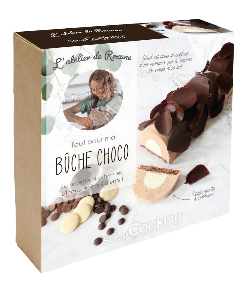 Box ScrapCooking - L'atelier de Roxane - Tout pour ma Bûche Choco - Kits et  Coffrets Pâtisserie