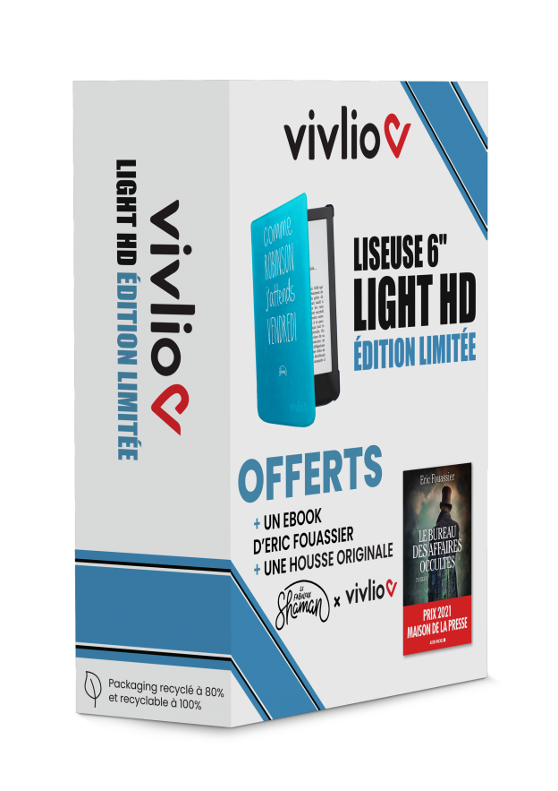 Housse pour liseuse Light et Light HD Vivlio - noire - Accessoires