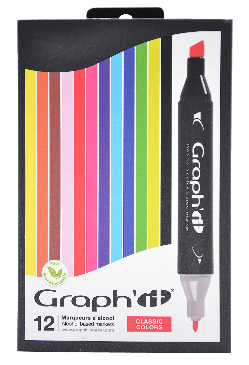Coffret de marqueurs Graph'it - 80 pièces - Les Marqueurs - Art graphique