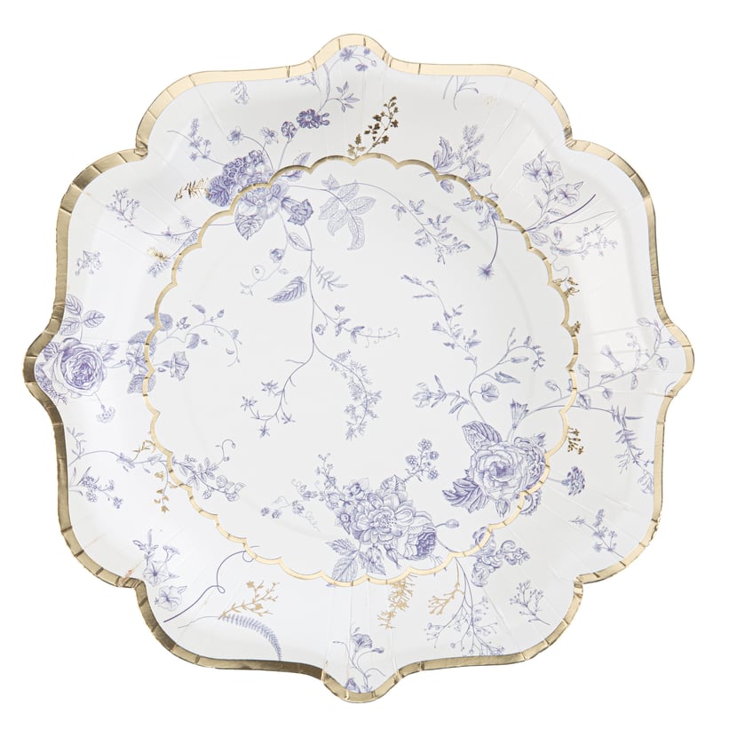 Lot De 96 Assiettes Et Serviettes D'anniversaire Bleu Marine Et Argent Pour 24 Invités