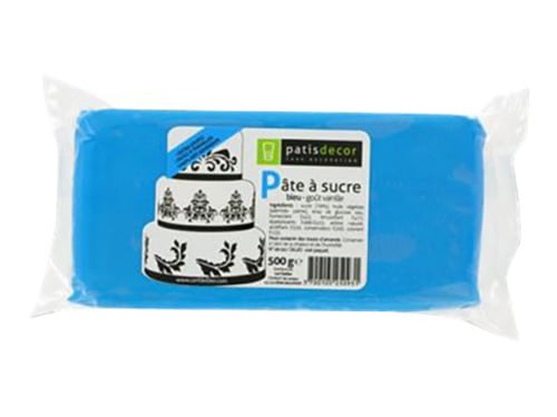 Pâte à sucre Patisdécor - Bleu - 500 g