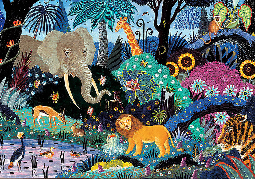 Puzzle enfants en bois Wilson® 50 pièces Nuit dans la Jungle