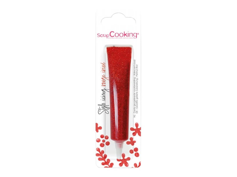 ScrapCooking - Icing Stylo - Stylos décoratifs pour le glaçage - rouge  irisé - 26 g - Feutre Alimentaire - Décorations de gâteaux