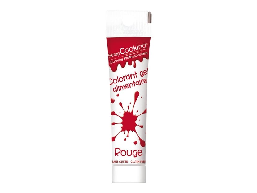 Colorant Gel Tube - ScrapCooking - Rouge - 20g - Colorants alimentaires