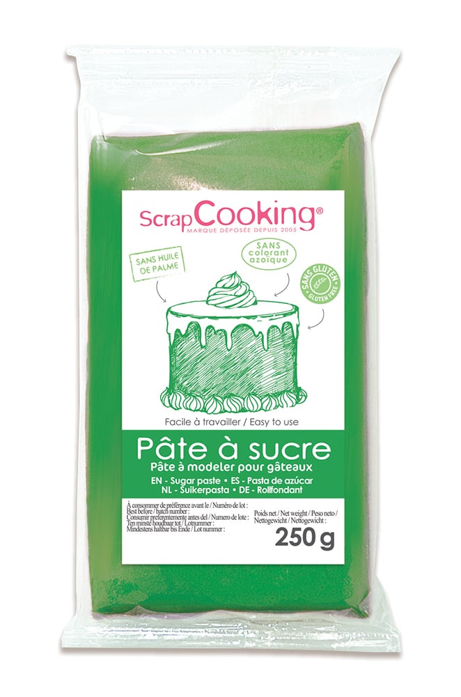 Pâte à sucre ScrapCooking - Vert - 250 g