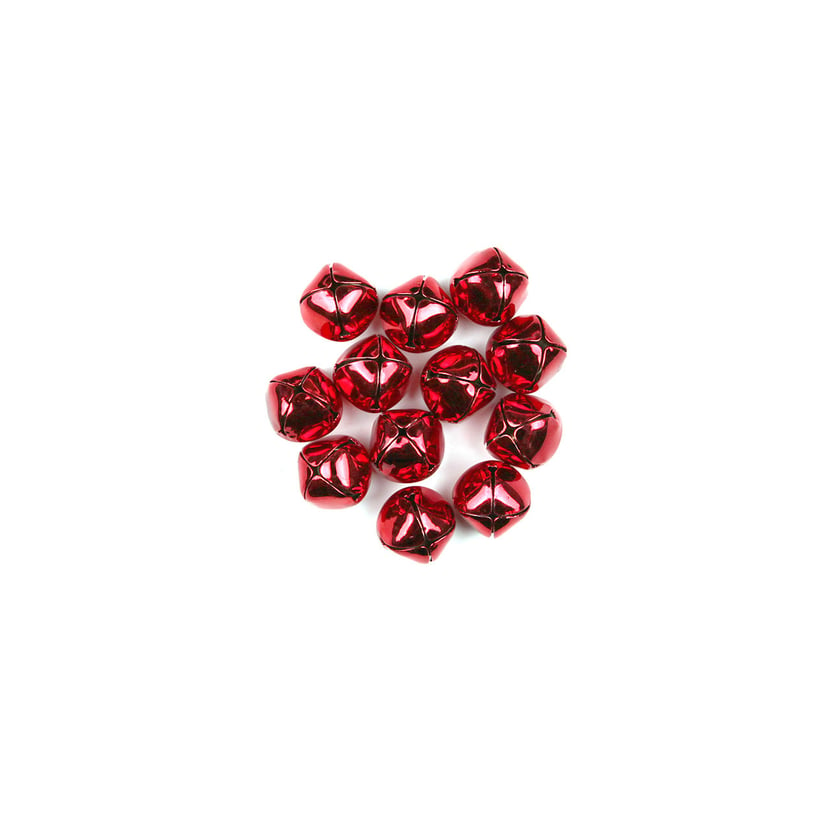 12 grelots rouge  1_5 cm