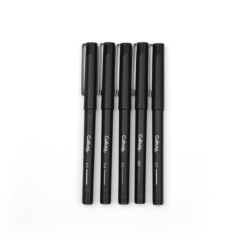 OPITEC - LOISIRS SCIENCES CREATIVITE  Feutres noirs pour textile, 6 pièces