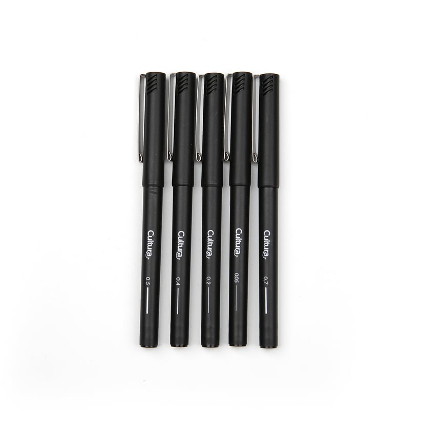 Lot De 9 Stylos Feutre à Pointe Fine Noir - Tailles De 0.05mm à 1.0mm - Pour Dessin Technique, Croquis, Écriture Précise - Encre Sans Acide, Sèchage Rapide