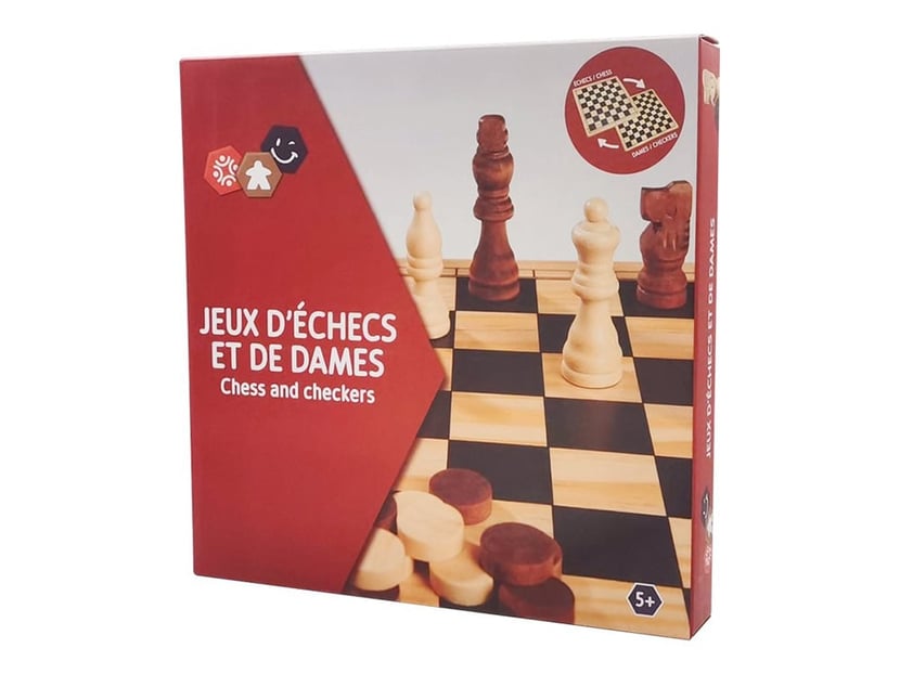 Commander Jeu de Dames en Bois Pliable Magnétique - Deluxe à la maison des  échecs
