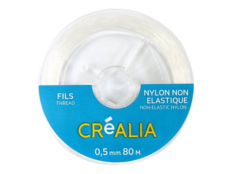 Fil nylon 0,5 mm x 80 m Créalia - Transparent - Fil Nylon