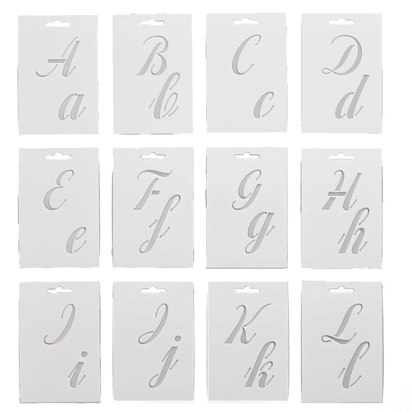 Lot de 26 maxi tampons, les 26 lettres de l'alphabet en majuscule