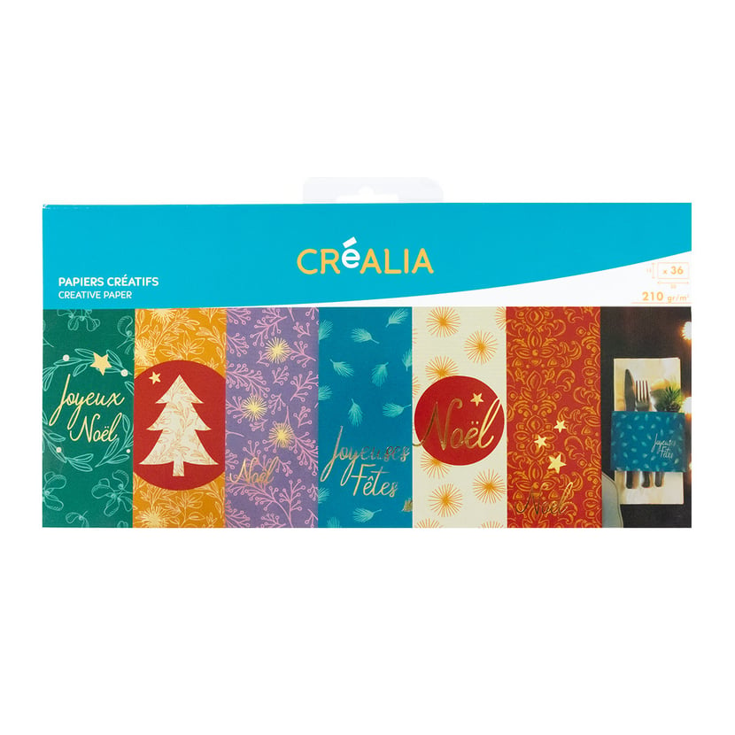 Pochette de 100 feuilles de papier couleur A4 80g/m² - Créalia - Collage  décoratif - Déco d'objet