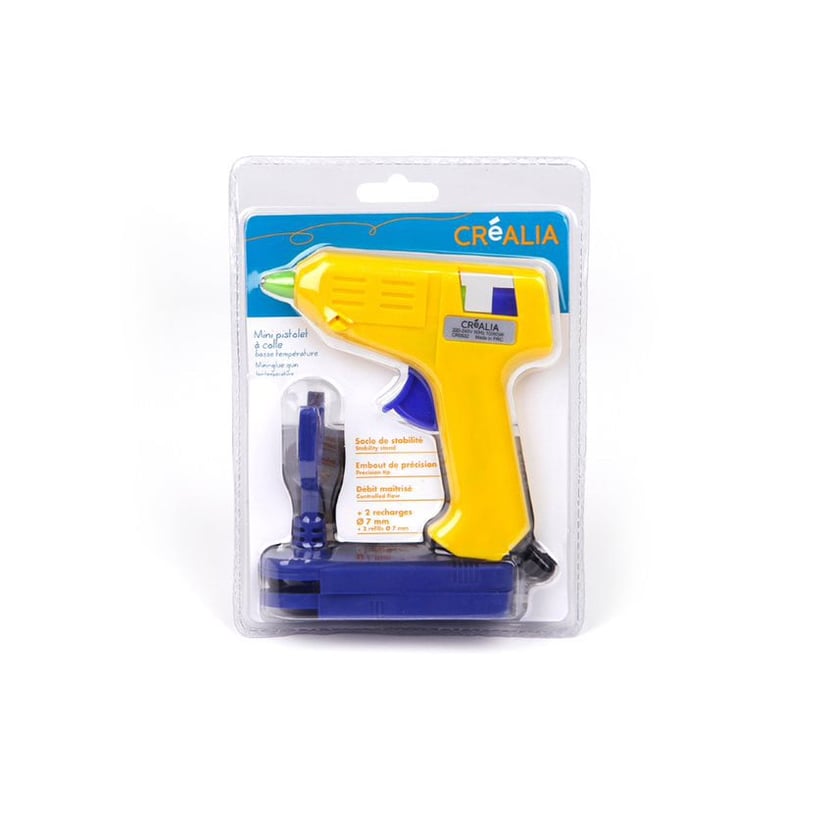 Mini pistolet à colle basse température - Créalia - Collage décoratif -  Déco d'objet