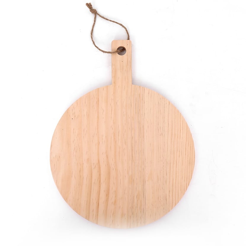 Planche à découper en bois ronde - diamètre 30cm - Créalia - Supports Bois