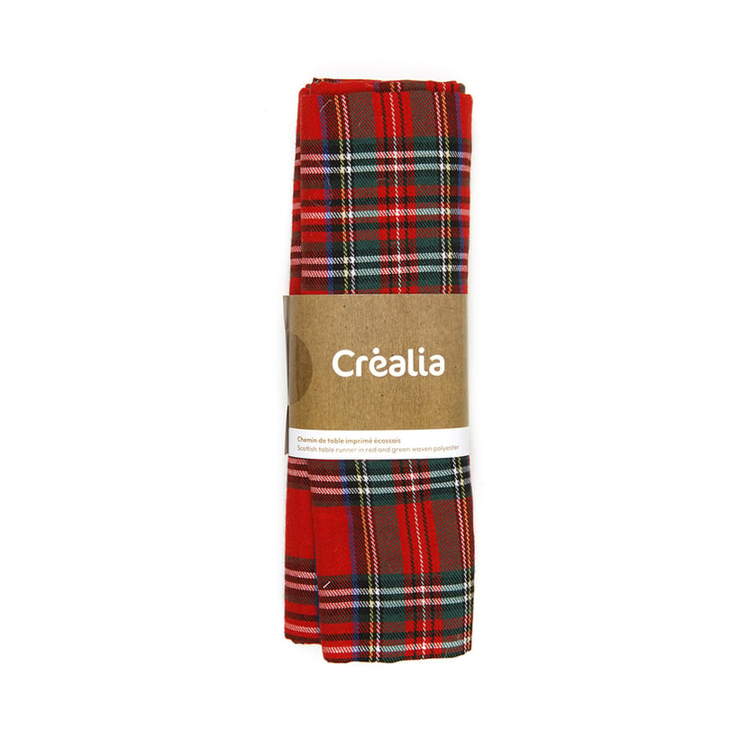 Chemin de table en tissu écossais - Créalia - 45 x 150 cm