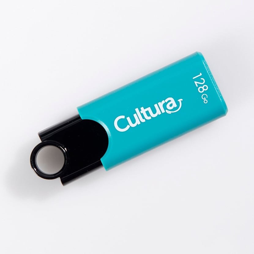 Clé USB 2.0 - rétractable - 128 Go - Cultura - Clé USB - Disques