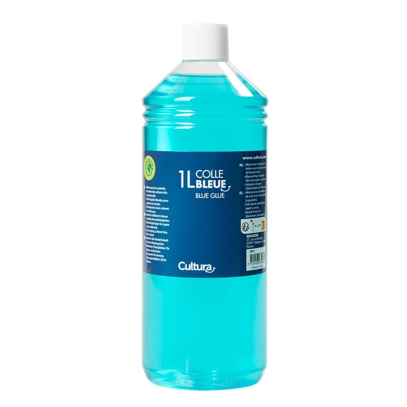 Colle liquide bleue 1L - Cultura - Les Colles pour Papier - Les