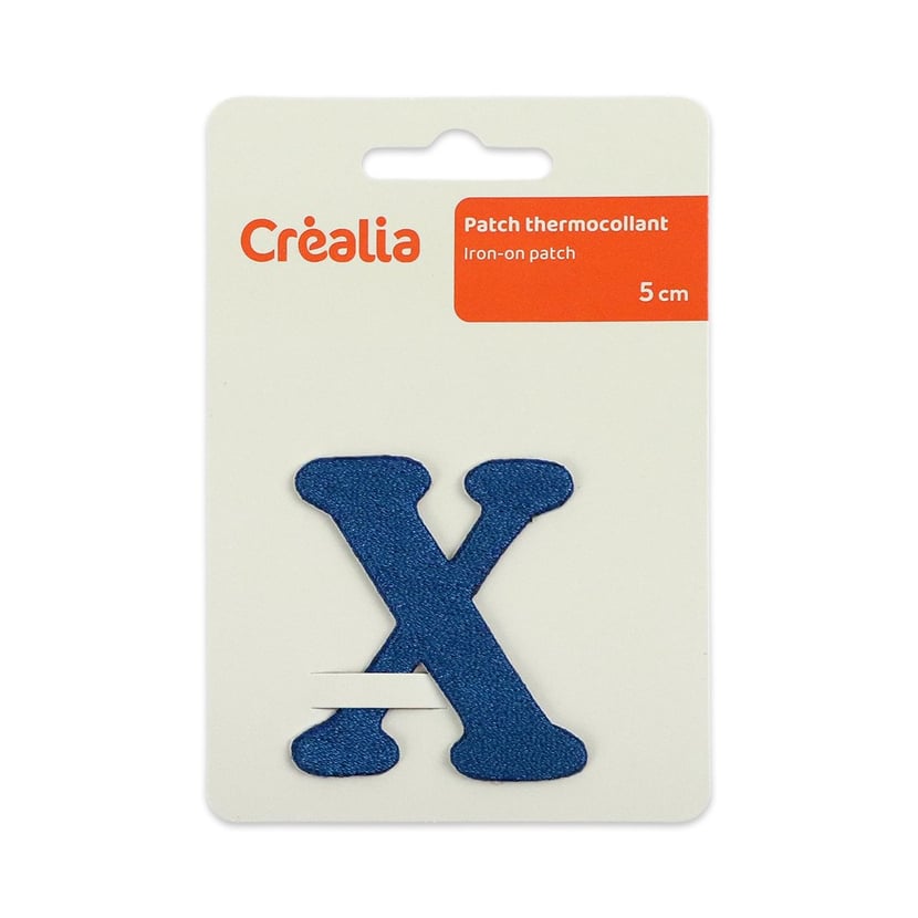Patch lettre X thermocollant navy - Créalia - Thermocollant