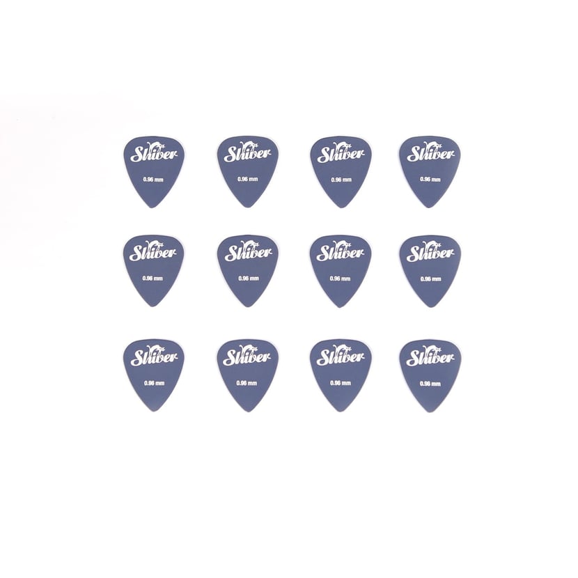 12 médiators nylon - 0,96mm - Bleu - Shiver
