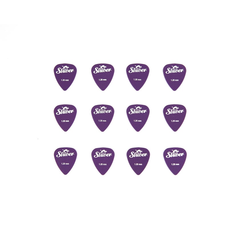 12 médiators nylon - 1,20mm - Violet - Shiver
