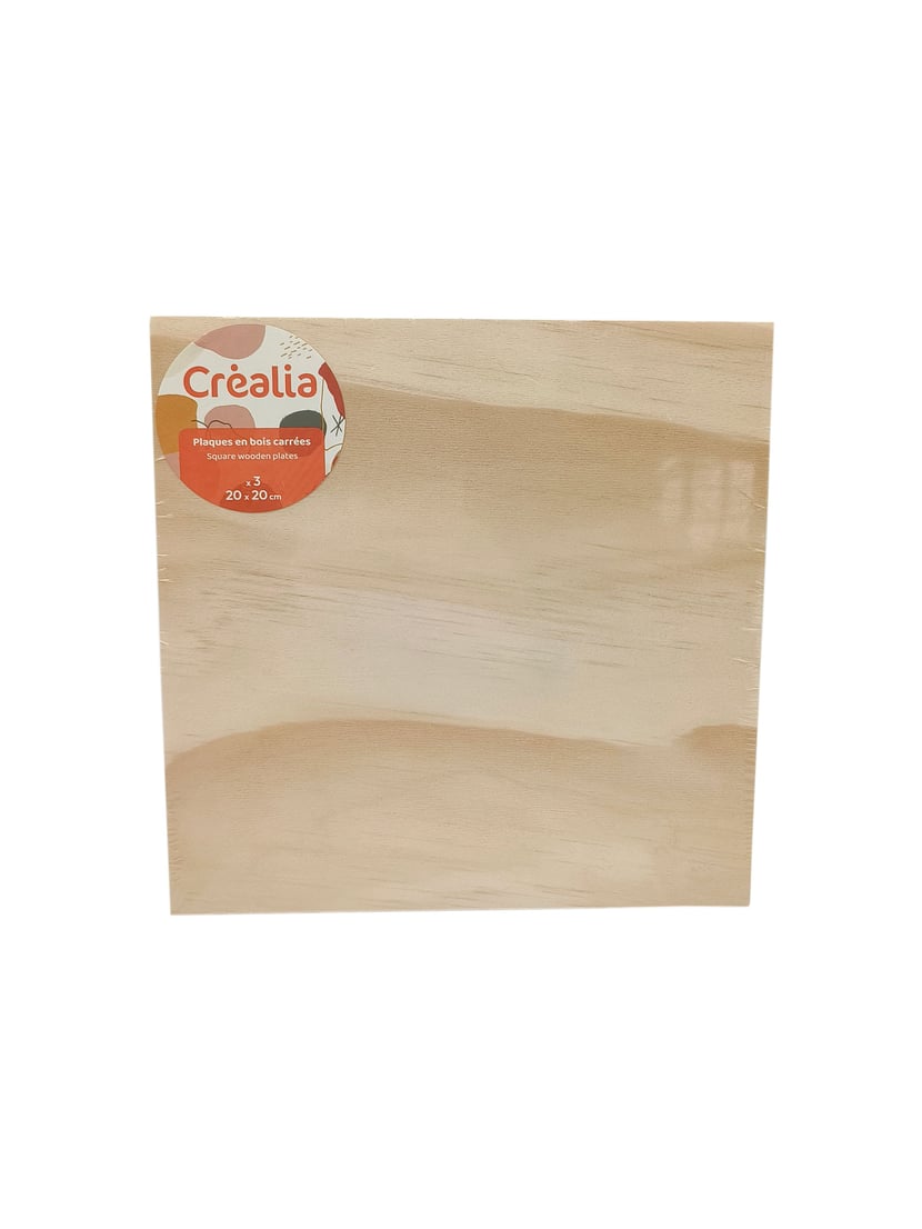 Plateau en bois naturel avec ventouse pour bébé - Motif lapin